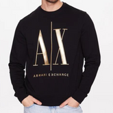 Armani Exchange Sweatshirt 8NZMPQ ZJ1ZZ 1200 Black Regular Fit